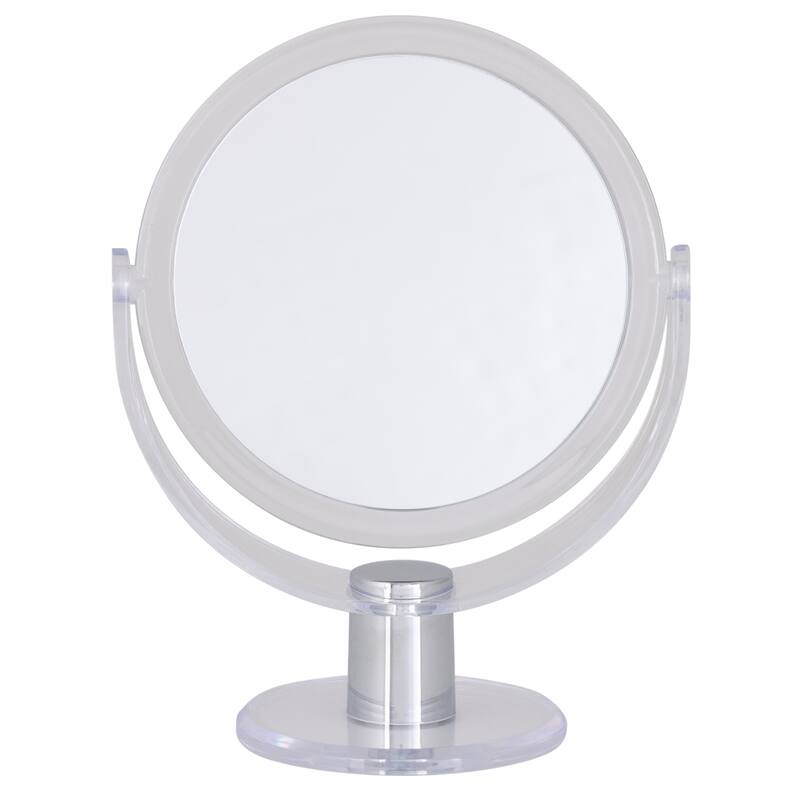 Home Details Dual Sided 10X Magnification Rubberized Vanity Mirror in Black