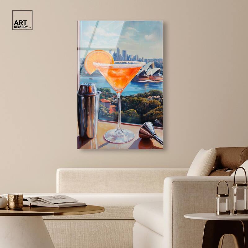 Classy Drink in Australia Acrylic by Art Remedy, Ready to Hang