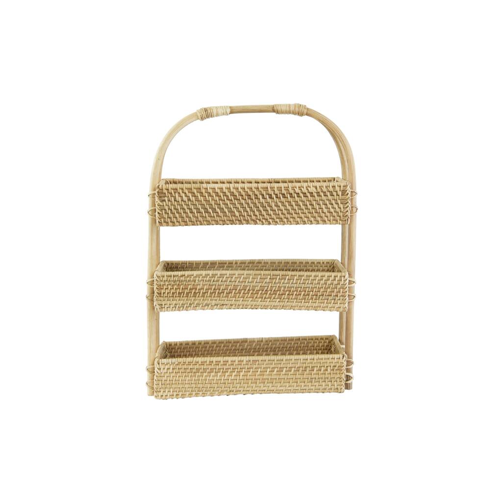 Decorative Handwoven Rattan 3-Tier Storage Tray