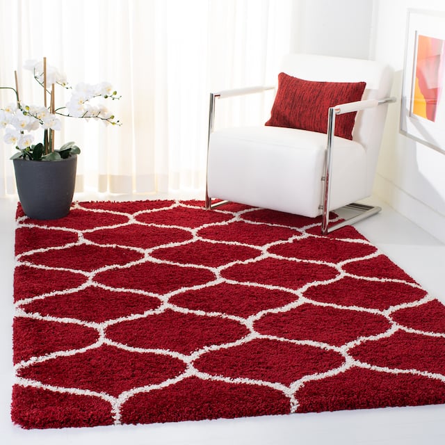 SAFAVIEH Hudson Shag Ogee Trellis 2-inch Thick Area Rug