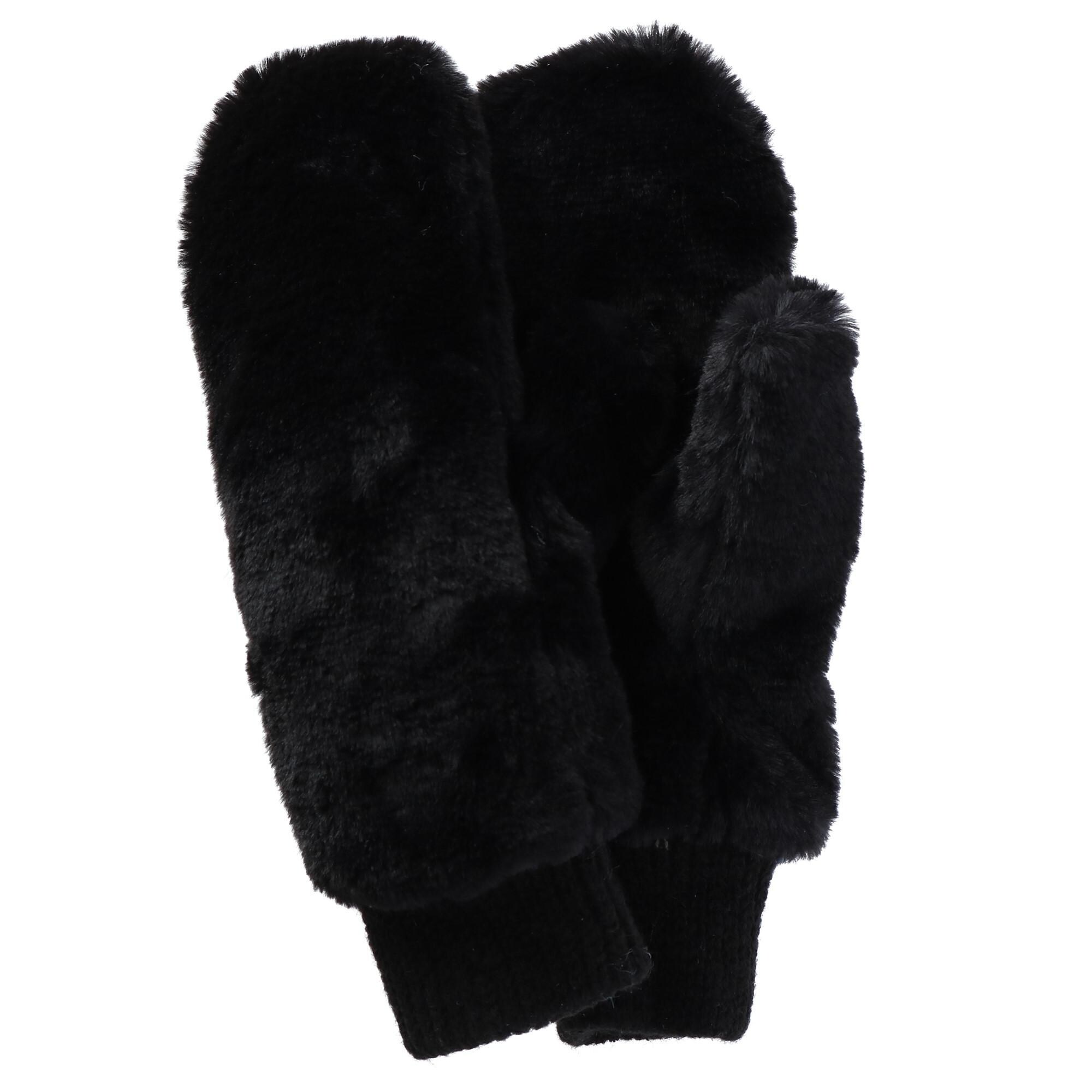 womens fur lined mittens