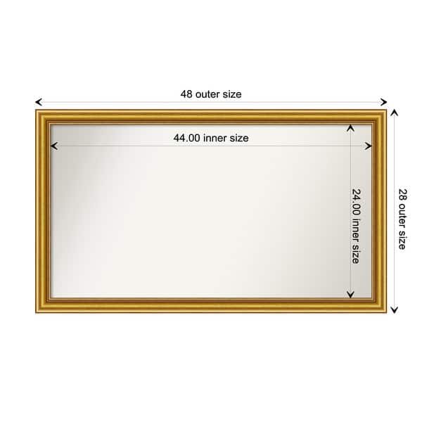 dimension image slide 93 of 93, Wall Mirror Choose Your Custom Size - Extra Large, Townhouse Gold Wood
