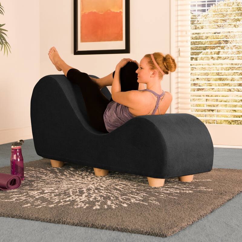 Avana Yoga Chaise Lounge w/ Maple Wood Feet