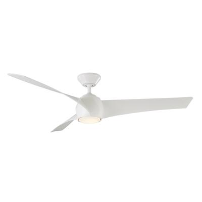 Twirl Indoor and Outdoor 3-Blade Smart Ceiling Fan 58in 3000K LED Light Kit and Remote Control