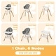 preview thumbnail 15 of 35, Costway 6-in-1 Convertible Wooden Baby Highchair Infant Feeding Chair - See Details