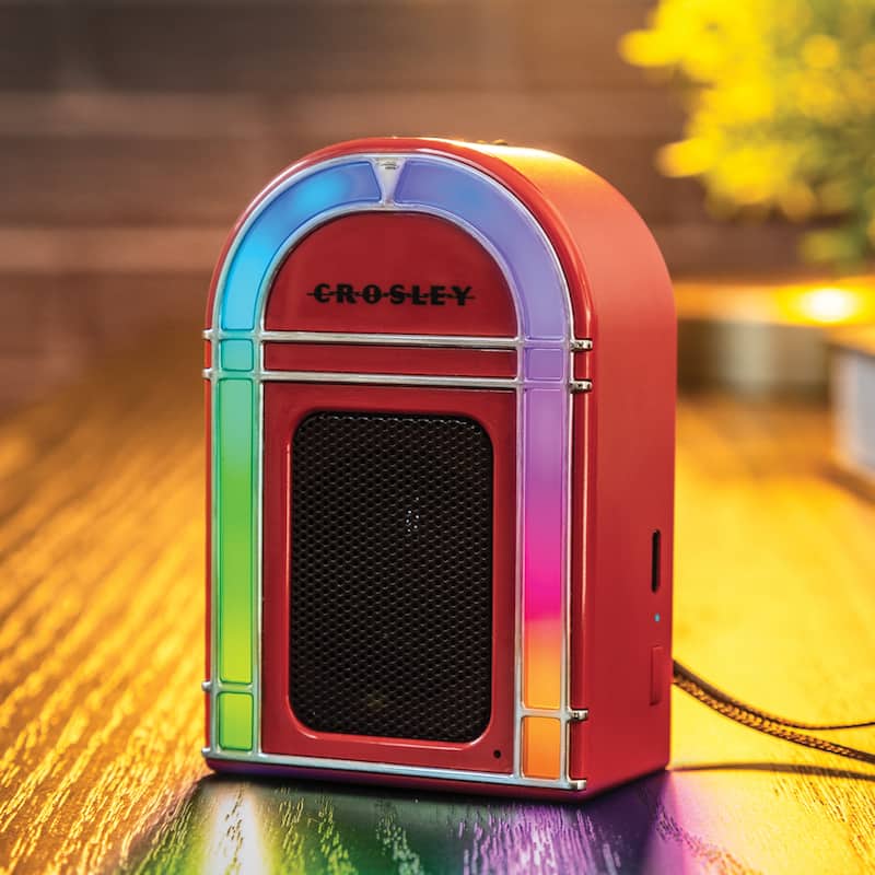 Crosley Mini Jukebox Portable Bluetooth Speaker In Aqua Blue - Red