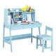 preview thumbnail 24 of 25, Wooden Children Study Desk and Chair Set with Storage