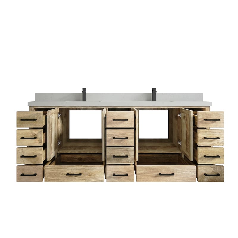 Willow Collections 84 in. W x 22 in. D Malibu Mango Double Sink Bathroom Vanity with Countertop