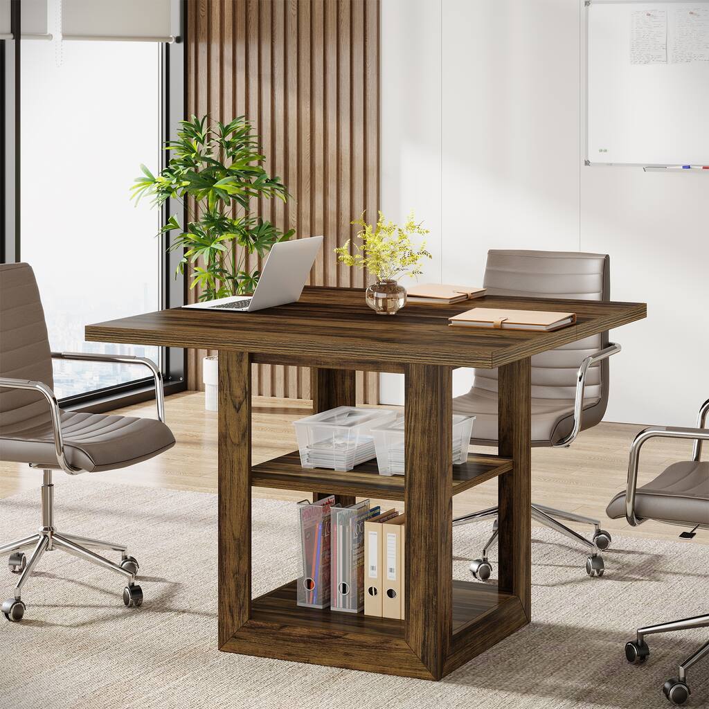 31.5-inch Square Conference Table for 4 People