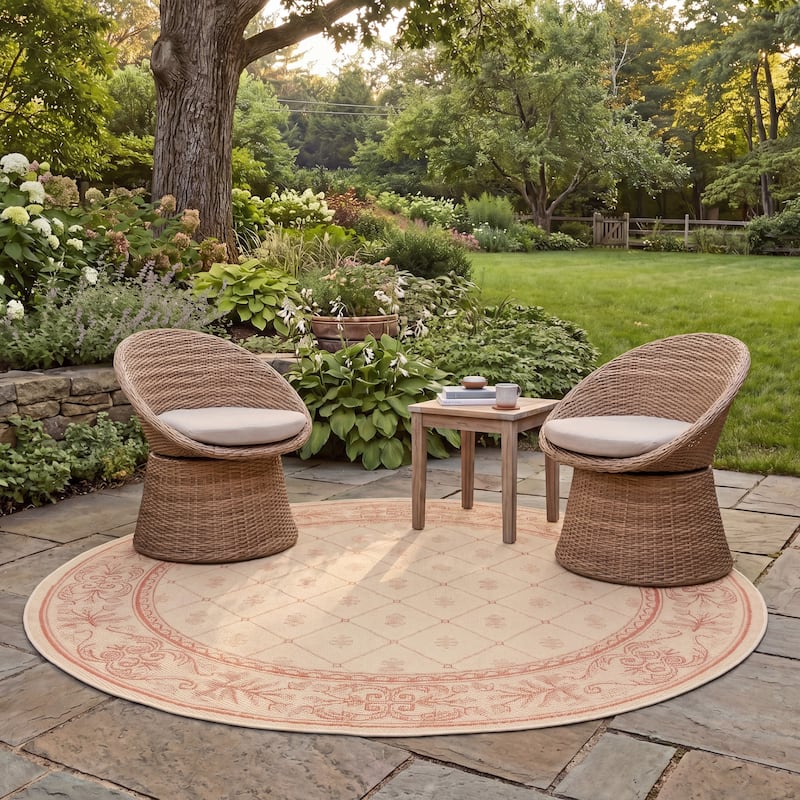 SAFAVIEH Courtyard Hendrina Indoor/ Outdoor Waterproof Patio Backyard Rug