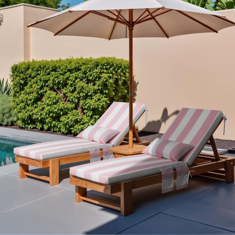 Outdoor Lounge Chair Cushions Patio Chaise Lounge Chair Seat Cushion with Pillow