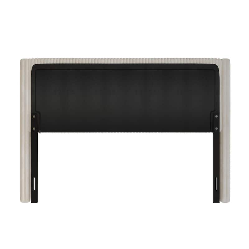 Clayfell Lenox Upholstered Wingback Headboard, Soft Corduroy, Easy to Assemble