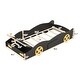 preview thumbnail 4 of 16, Twin Size Race Car-Shaped Platform Bed with Wheels and Storage, Black+Yellow
