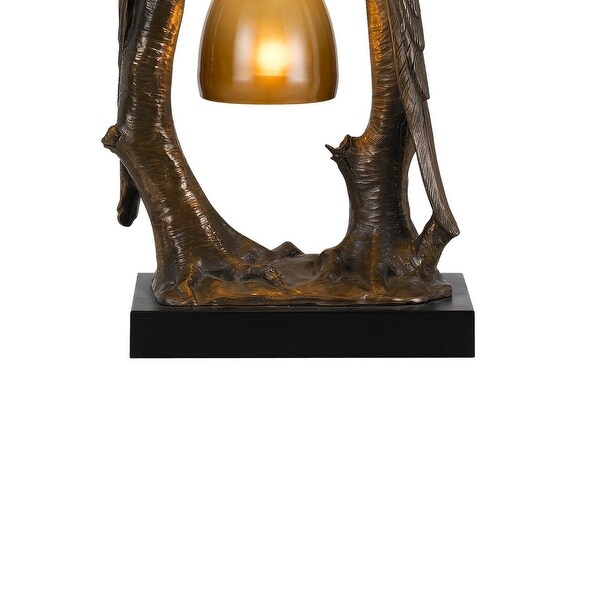 table lamp with birds on the base