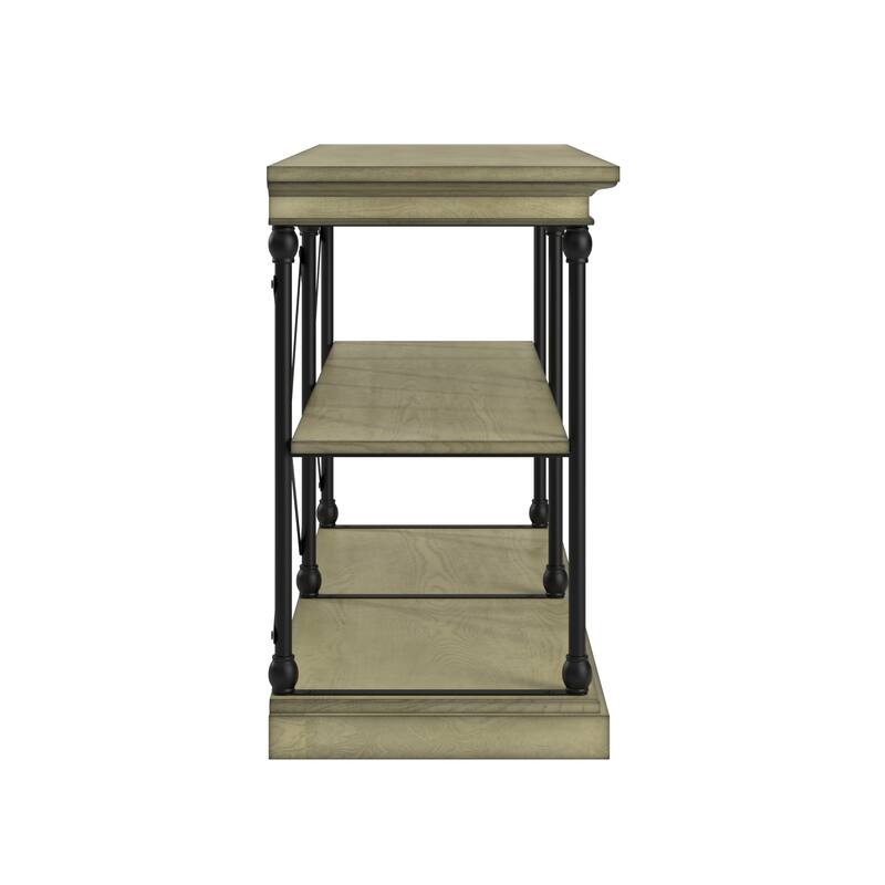 Barnstone Cornice Iron and Wood Entryway Console Table by iNSPIRE Q Artisan