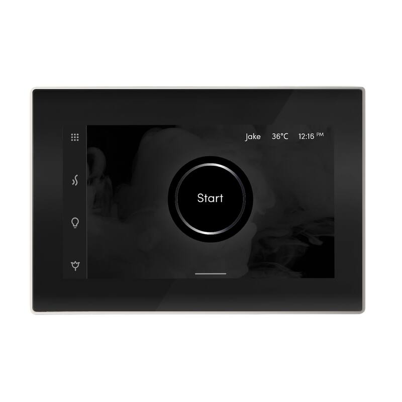 Mr Steam ISX Isteamx Steam Shower Control and Steamhead - Black / Polished Nickel
