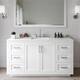 Option White / Giotto Quartz Top / Brushed Nickel