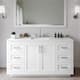 Option White / Giotto Quartz Top / Brushed Nickel
