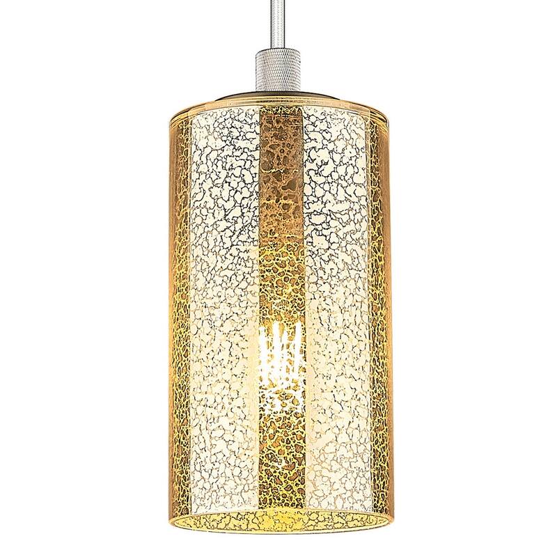 Innovations Lighting 434-1P-G434-7ME Crown Point 8" Tall Cord Hung - Satin Nickel