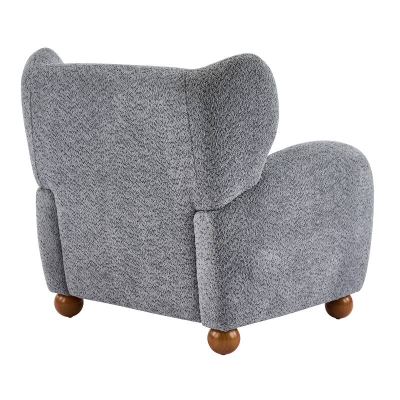 Christopher Knight Home - Wingback Modern Upholstered Club Chair with Wooden Legs