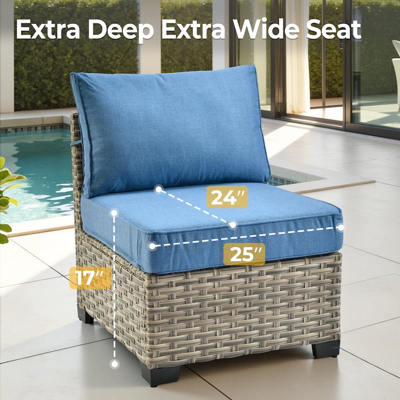 HOOOWOOO 6-piece Patio Furniture Conversation Set with Coffee Table