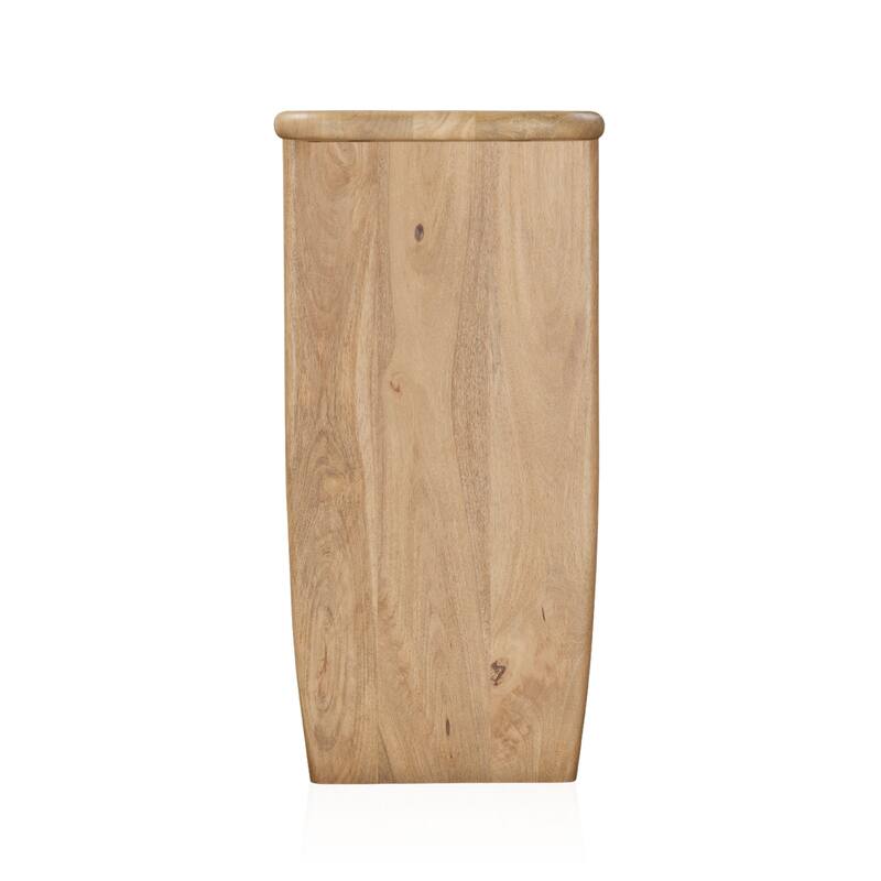 HomeRoots 52" Natural Solid Wood Solid Console Table - 52.00 in. x 32.00 in. x 15.00 in.