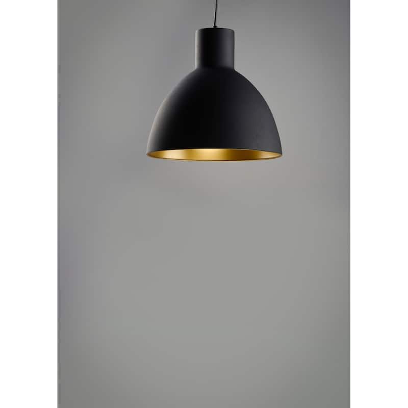 Maxim Cora Single Light 9" Pendant with Metal Dome Shade