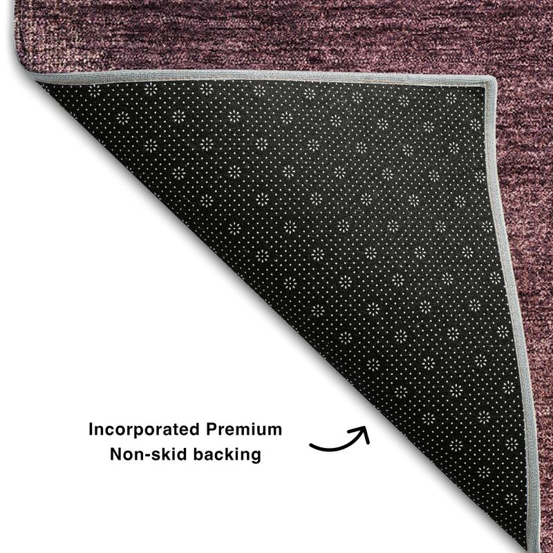 Premium Washable Super Soft Solid Ombre Mayfield Rug