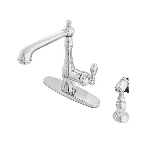 American Classic Single-Handle Kitchen Faucet with Brass Sprayer