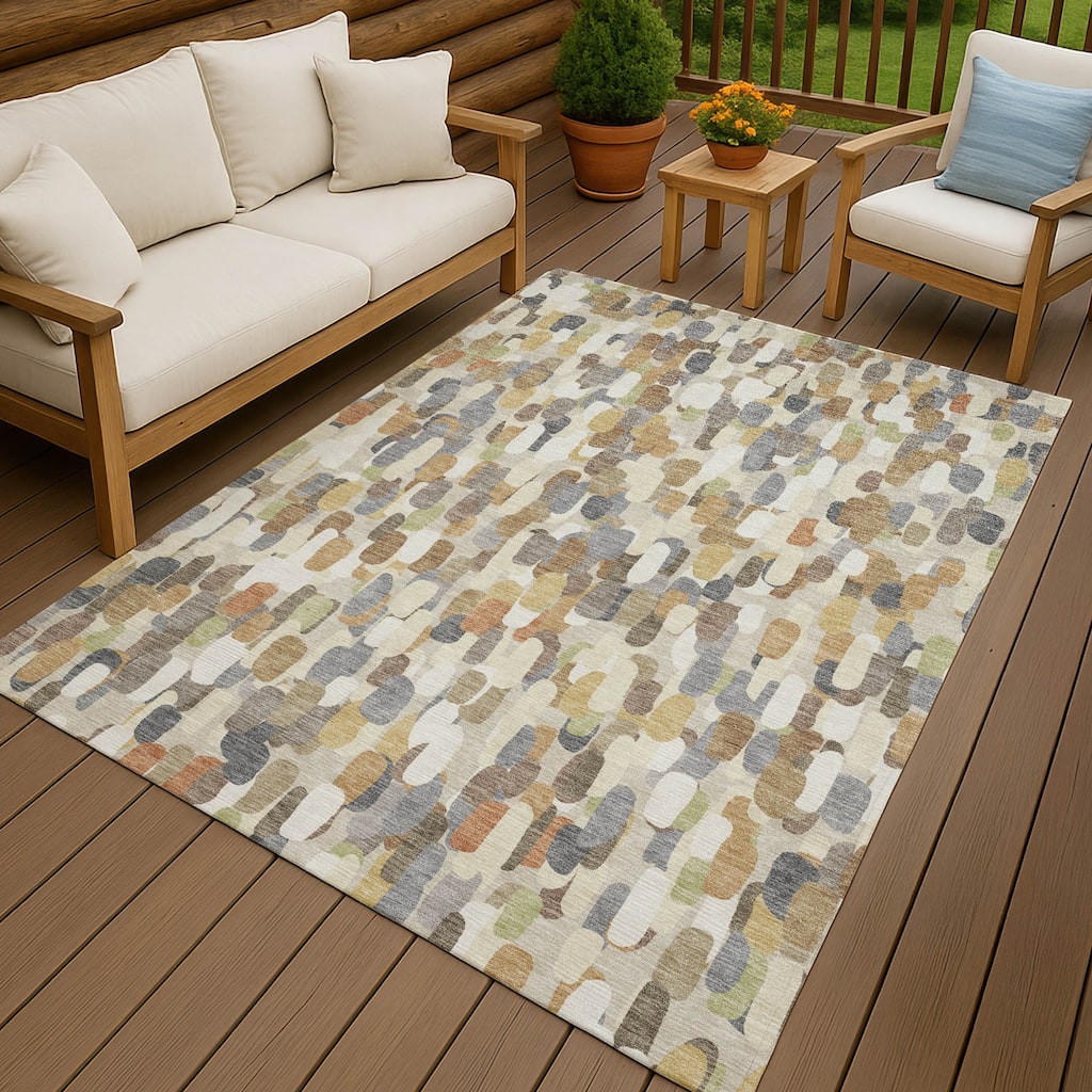 Machine Washable Indoor/ Outdoor Contemporary Drew Chantille Rug