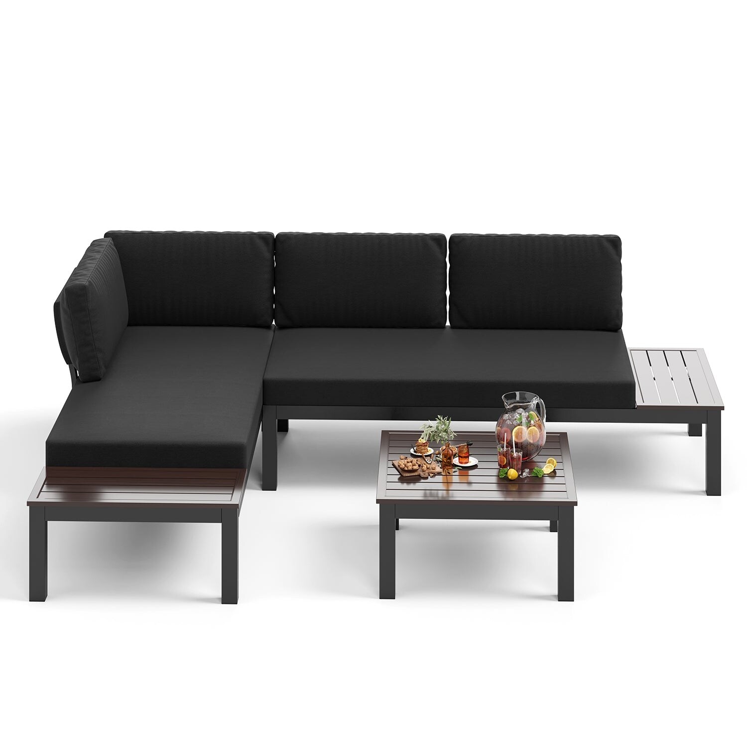 6 seater steel corner sofa 2025 set