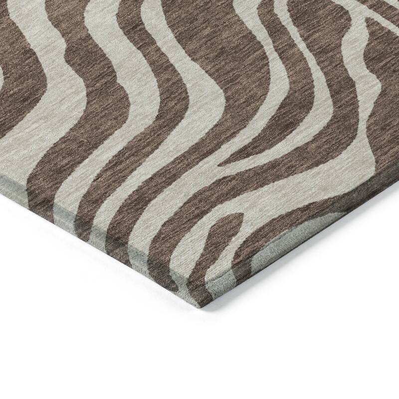 HomeRoots Animal Print Transitional Rectangle Outdoor Rug