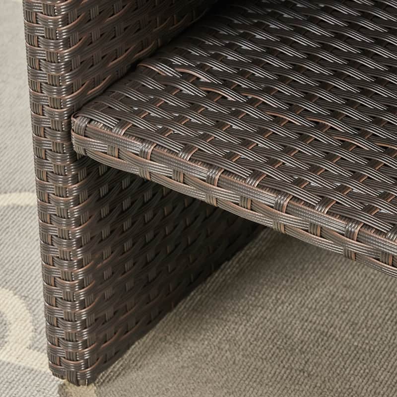 St. Lucia Outdoor Wicker Loveseat with Coffee Table by Christopher Knight Home