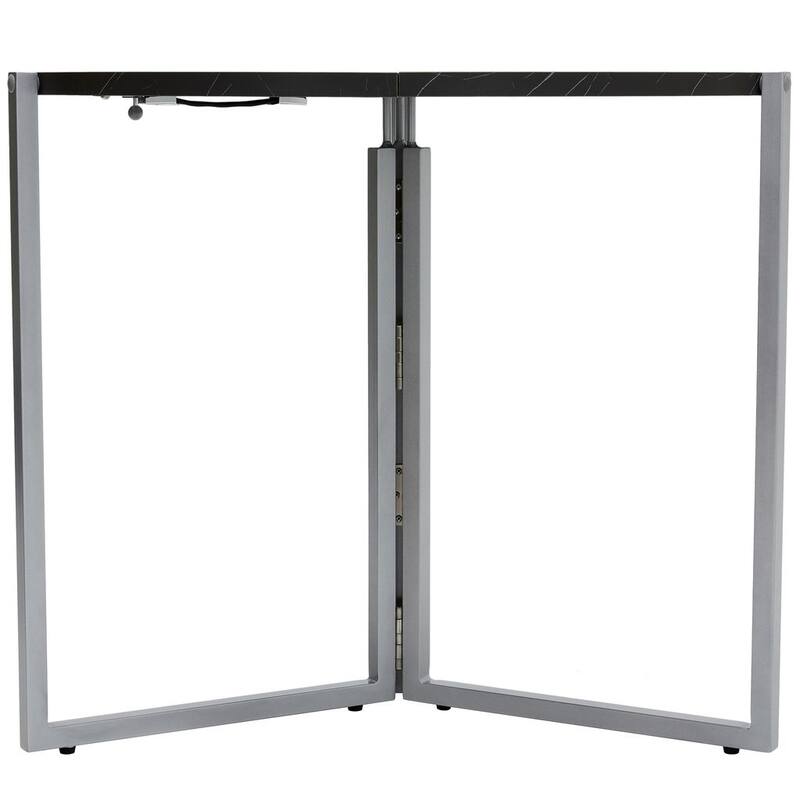 35" Tri-Fold Multi-Use Round Table, Black Carrera