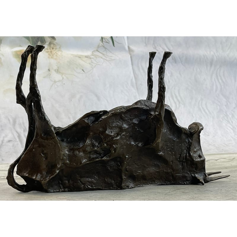 Pico Bronze Bull Sculpture Figurine Abstract Cubism Figurine Figure Art 6 Inches X 10 Inches