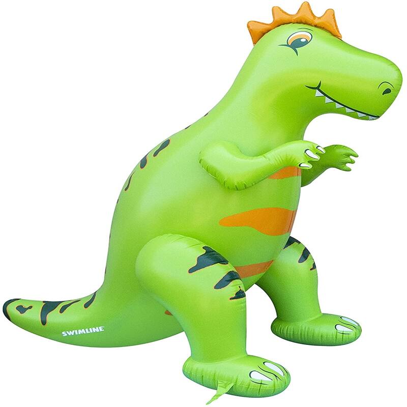 Humongous Inflatable Dinosaur Outdoor Water Sprinkler - 85" - Neon Green