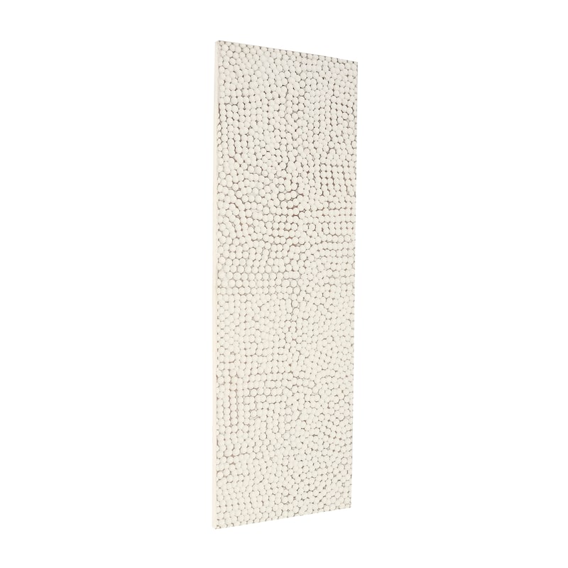 Wooden Geometric Handmade Abstract Spotted Panel Wall Decor - White - Roche River Decor