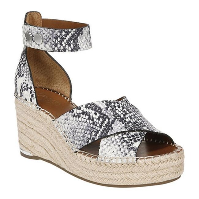 snakeskin espadrille wedge sandal