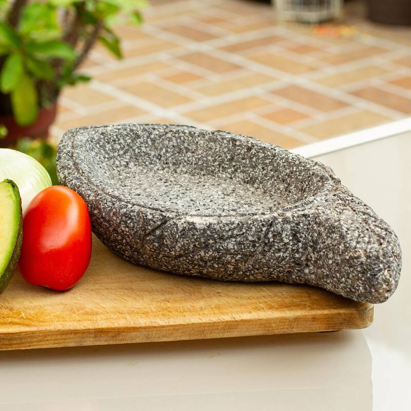 Novica Handmade Traditional Leaf Basalt Centerpiece