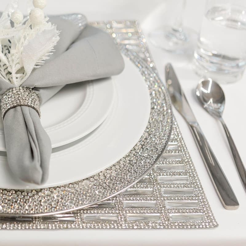 Sparkles Home Rhinestone Fifth Avenue Placemat