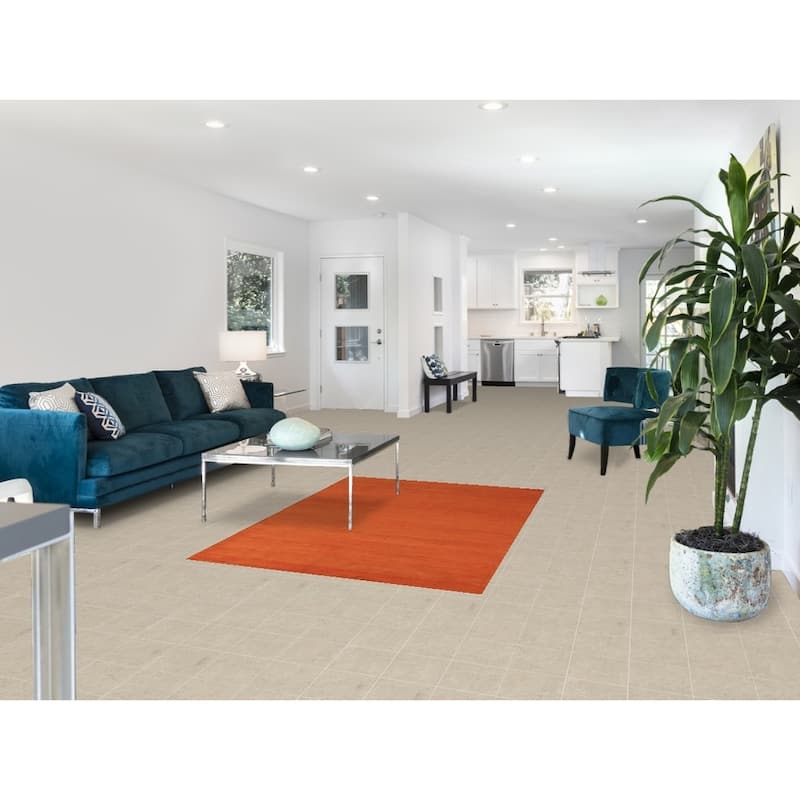 Orange Solid Gabbeh Modern Rug Hand-Knotted Wool Carpet - 4'0" x 5'8"