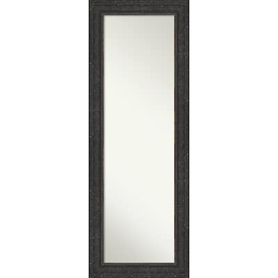 Attic Aged Non-Beveled Wood Framed Full-Length On the Door Mirror