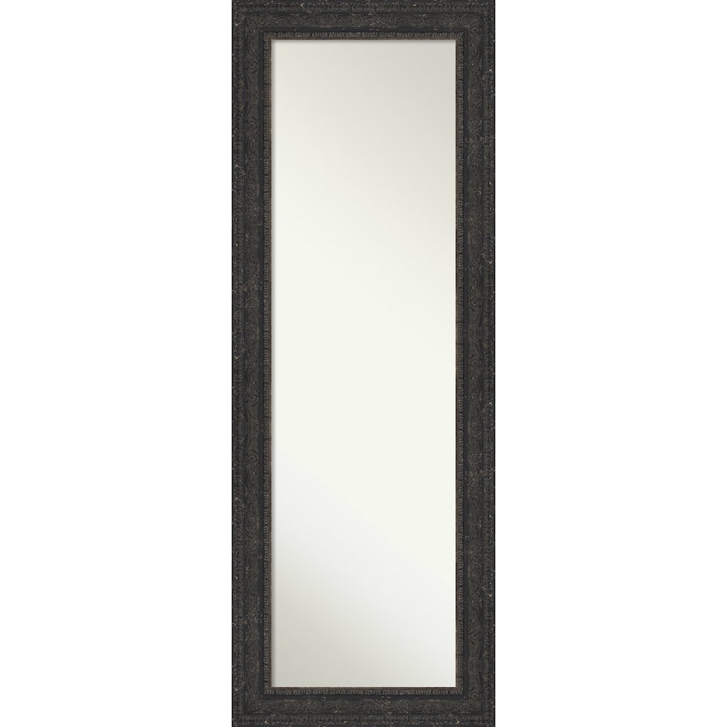 Attic Aged Non-Beveled Wood Framed Full-Length On the Door Mirror