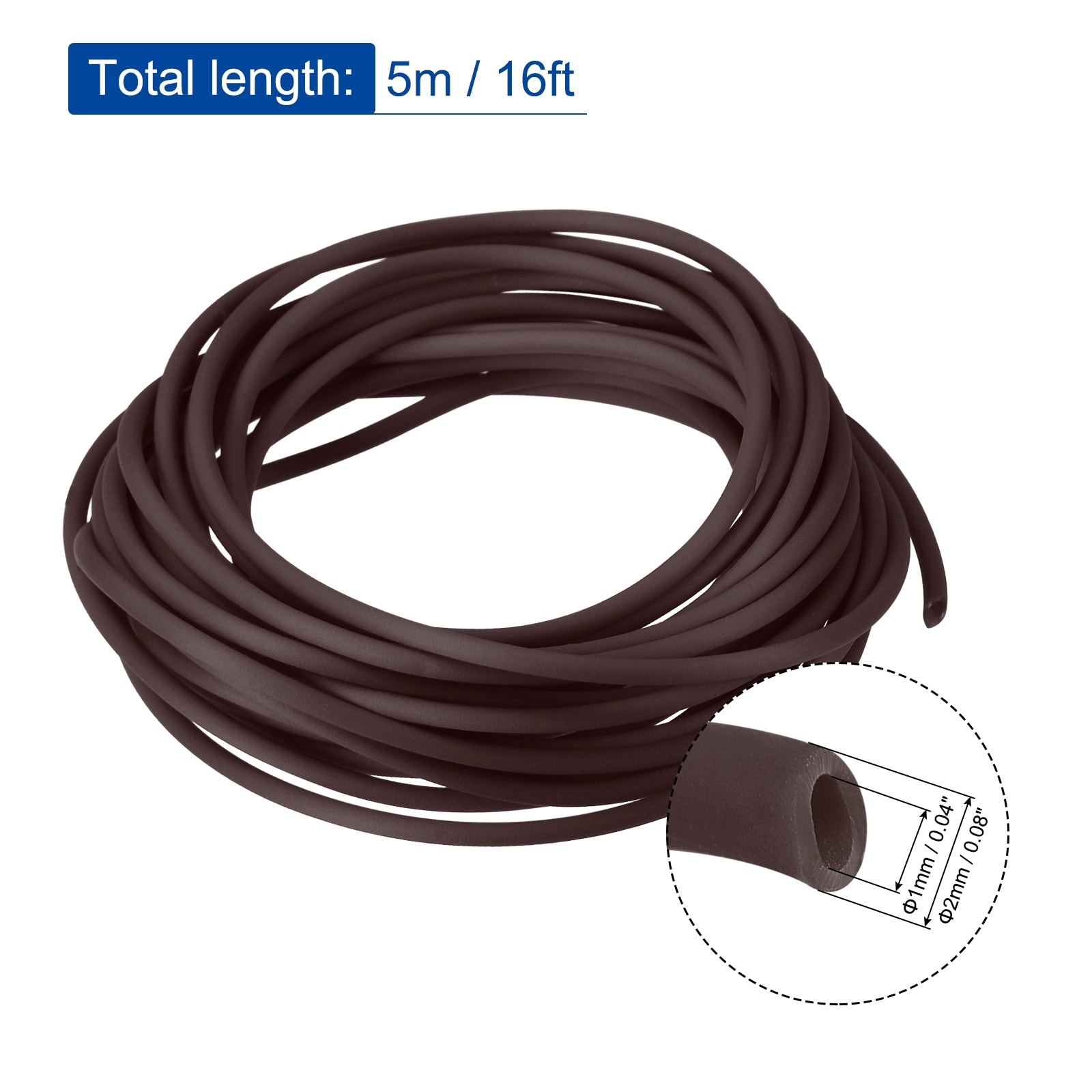 Rubber Cord Tube Hollow Tubing for DIY Craft Beading Necklaces Bracelet