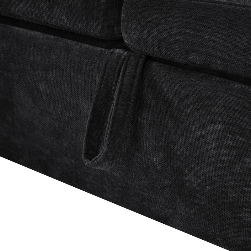 Sectional Sofa Bed L-shaped Sectional 81.9" Upholstered L-shaped Sofa with a Sofa Sleeper and a Hidden Storage Compartment