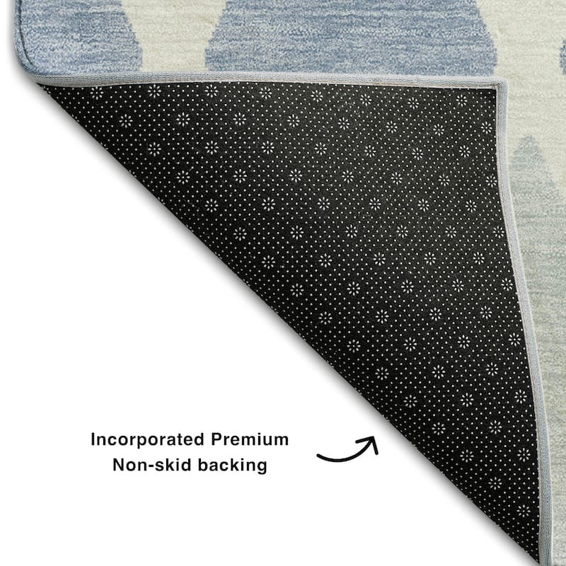 Premium Washable Super Soft Mosaic Diamonds Mayfield Rug