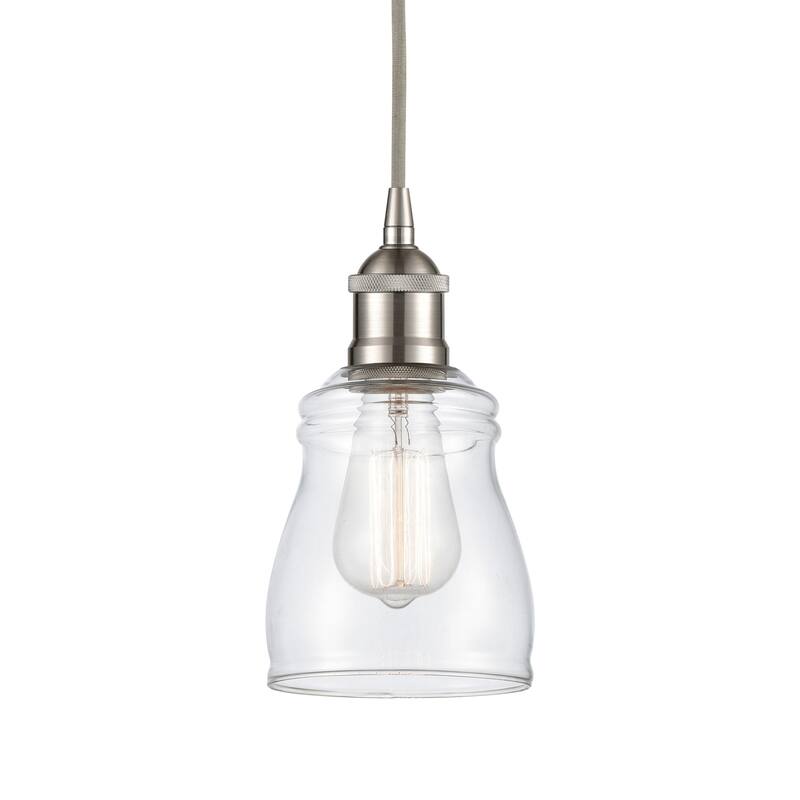 Innovations Lighting 616-1P-10-5 Ellery Pendant Ellery 5" Wide Mini - Brushed Satin Nickel / Clear