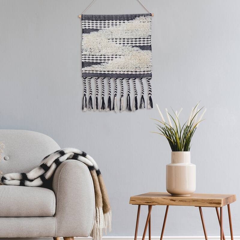 Sevita Modern Cloudy Day Woven Wall Hanging - 19" x 35"