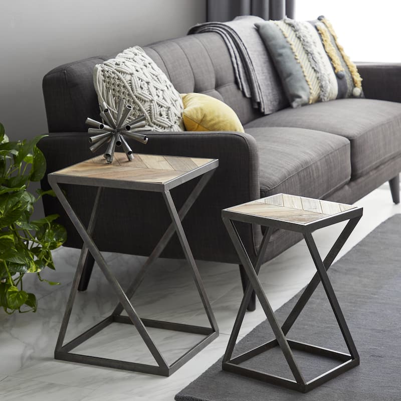 Wood Accent Table - Set of 2 Brown - Roche River Decor