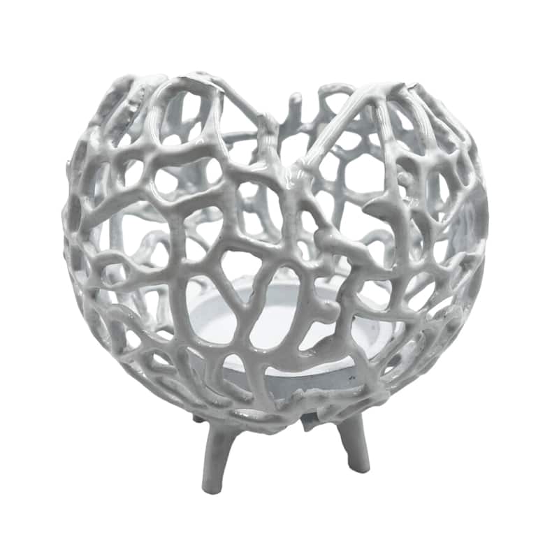 Decorative Handmade Aluminum Round Votive Candle holder Set of 2